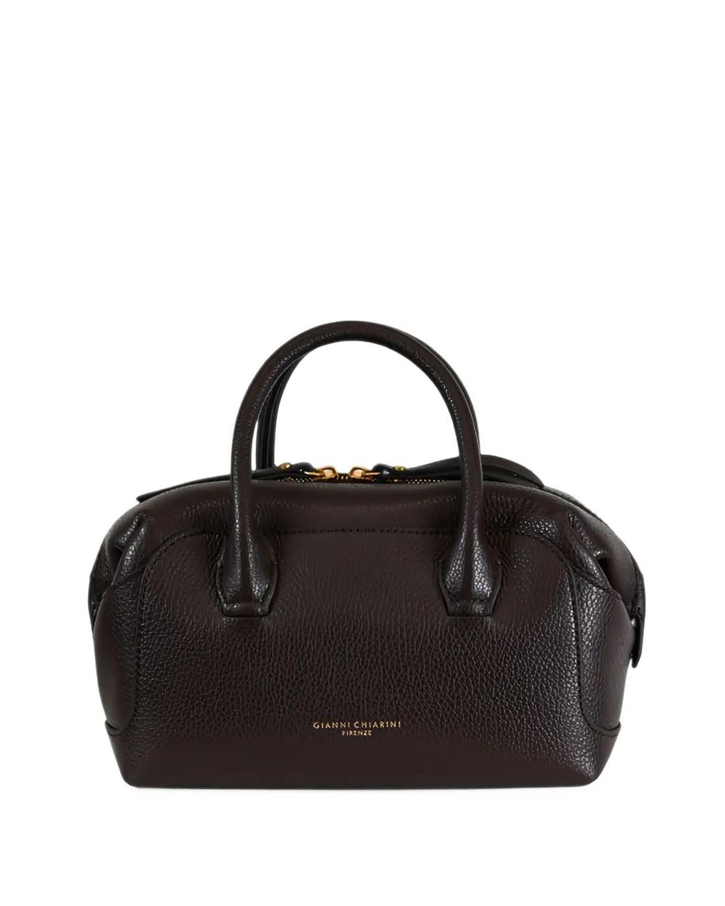 Gianni Chiarini Black Gemma Grained Leather Tote Bag