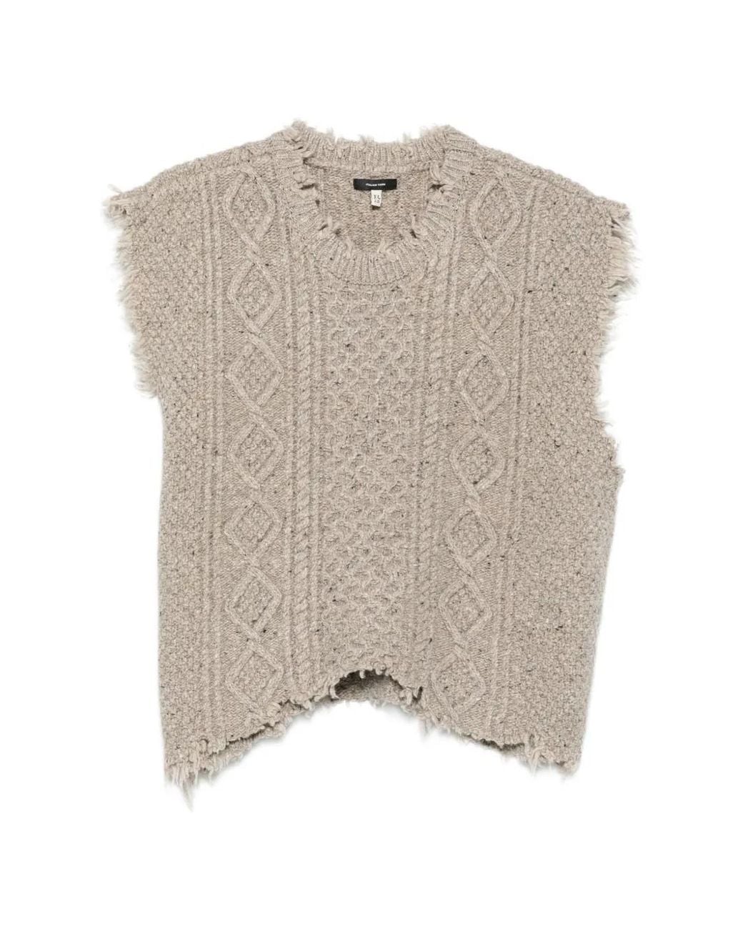 R13 Natural Cable Sweater Vest