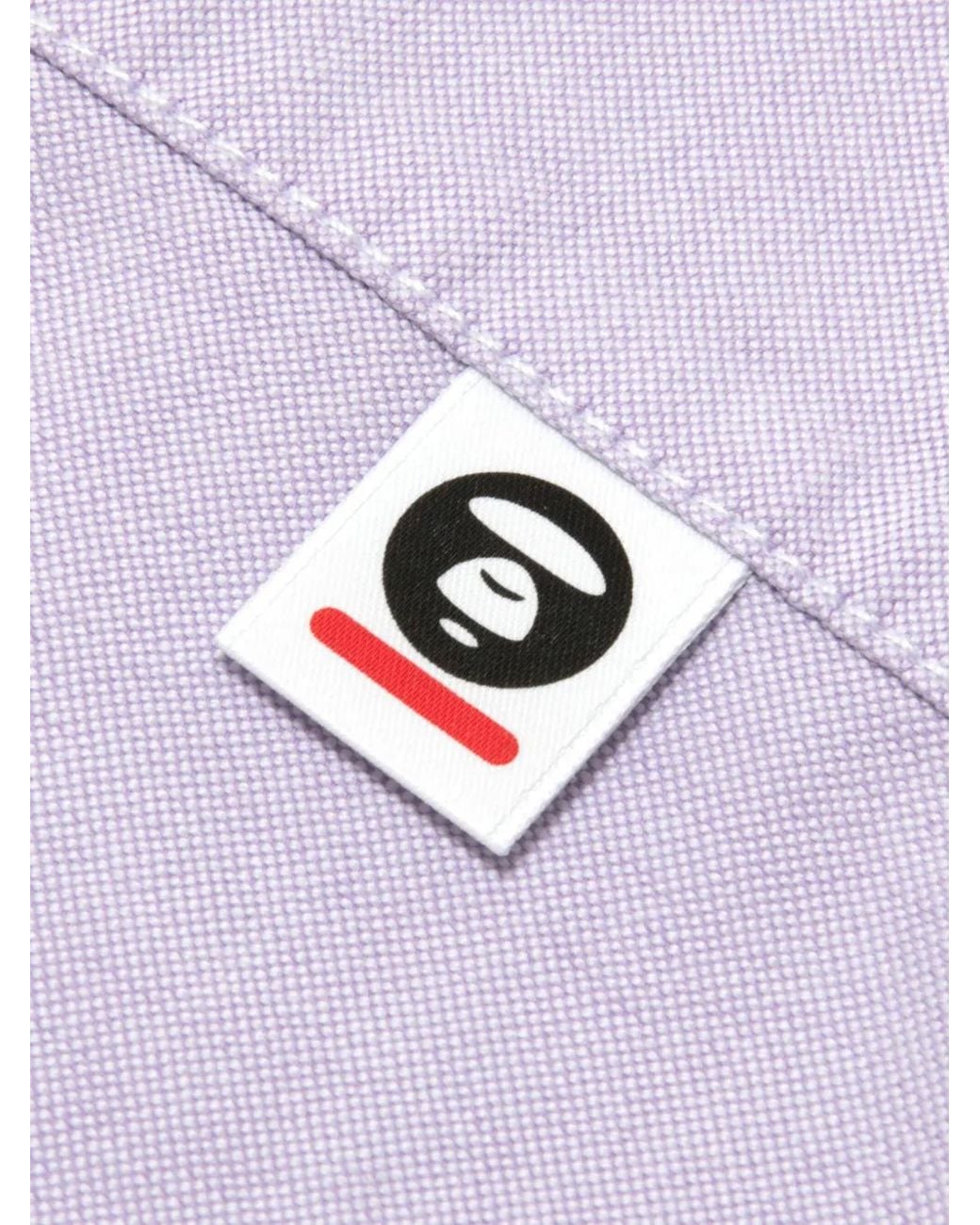 Aape By A Bathing Ape Purple Logo Button-Up Shirt for men