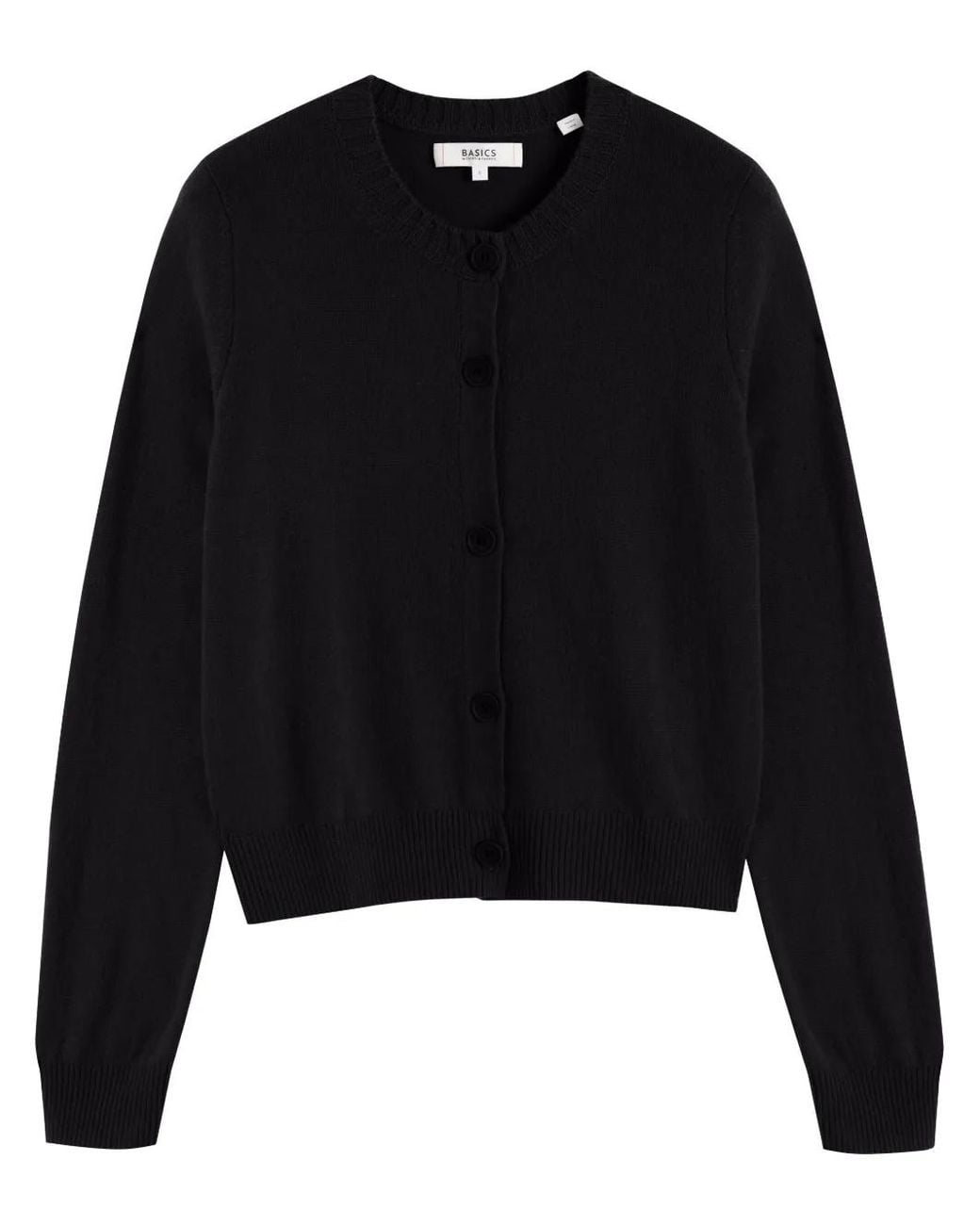 Chinti & Parker Black Crew-Neck Knitted Cardigan