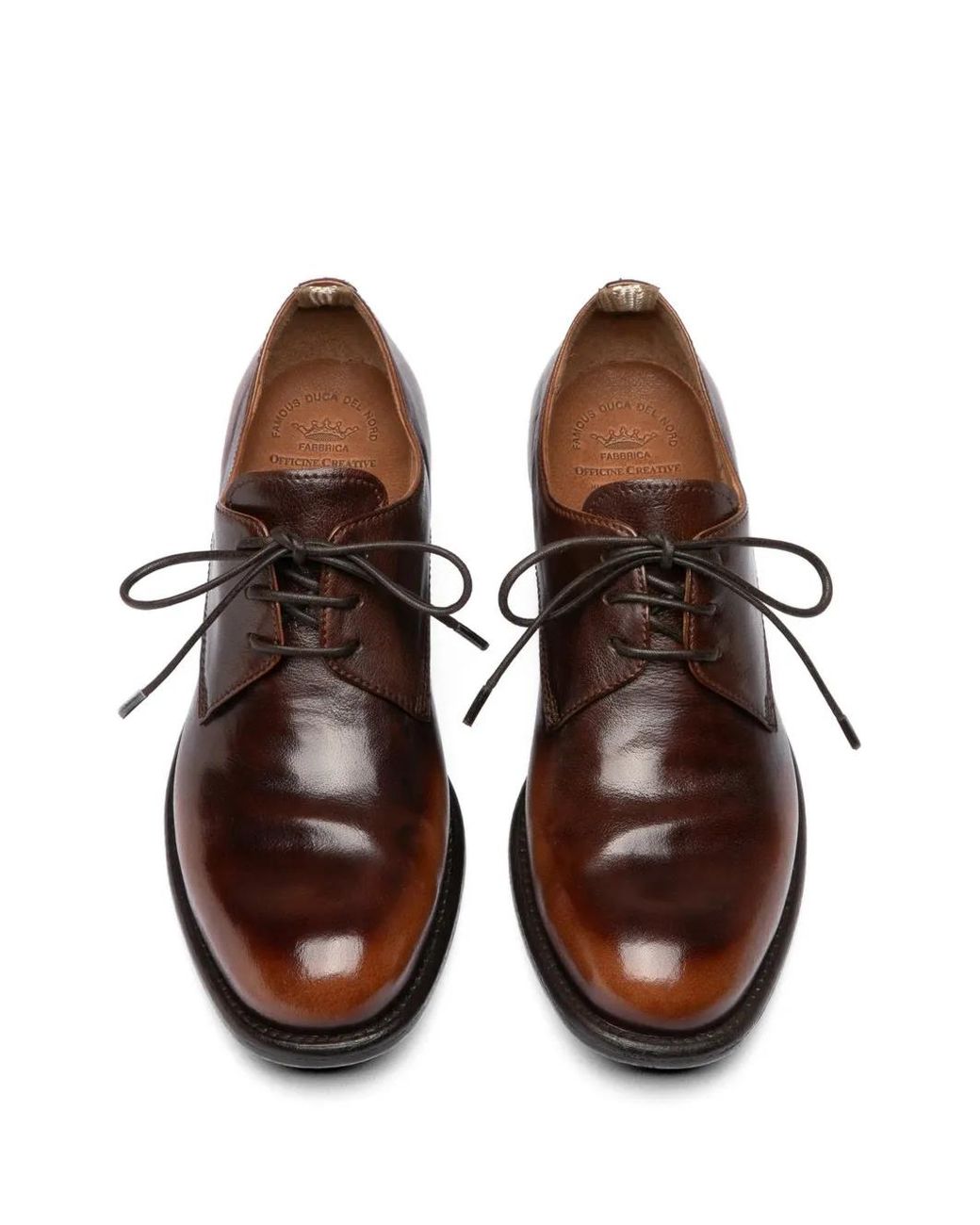 Officine Creative Brown Calixte 068 Lace-Up Derby Shoes