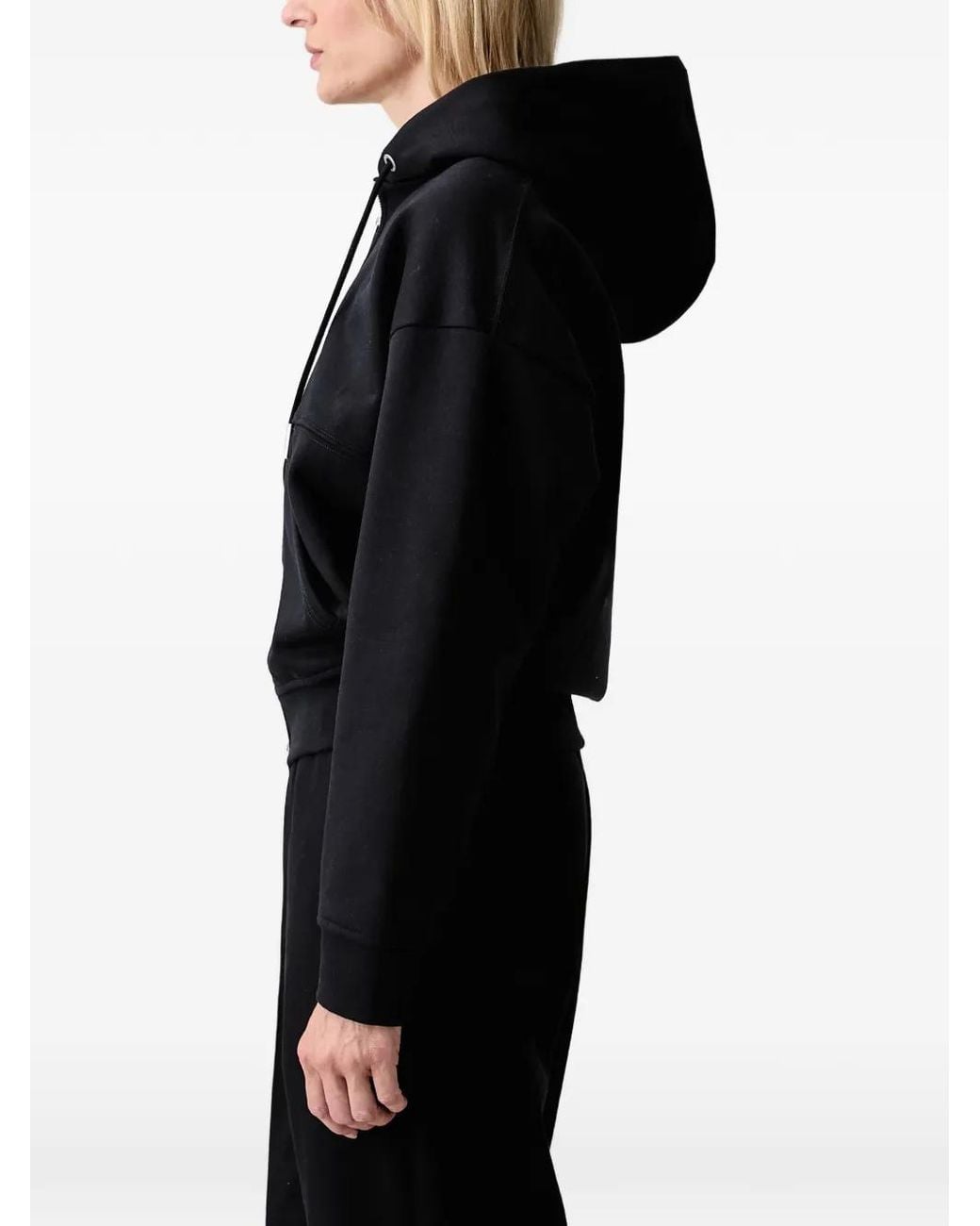 On Shoes Black Club Collective Zip-Up Drawstring Hoodie