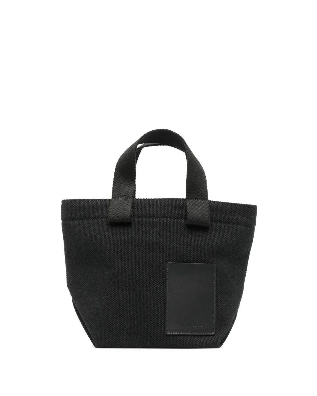 Il Bisonte Black Handtasche Mit Logo-Patch
