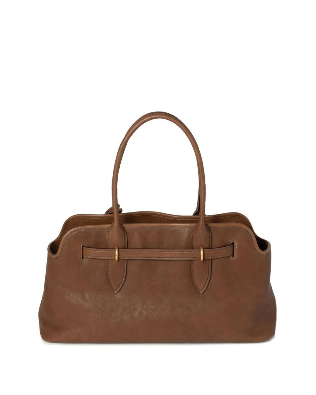 Miu Miu Brown Large Aventure Napa Leather Tote Bag