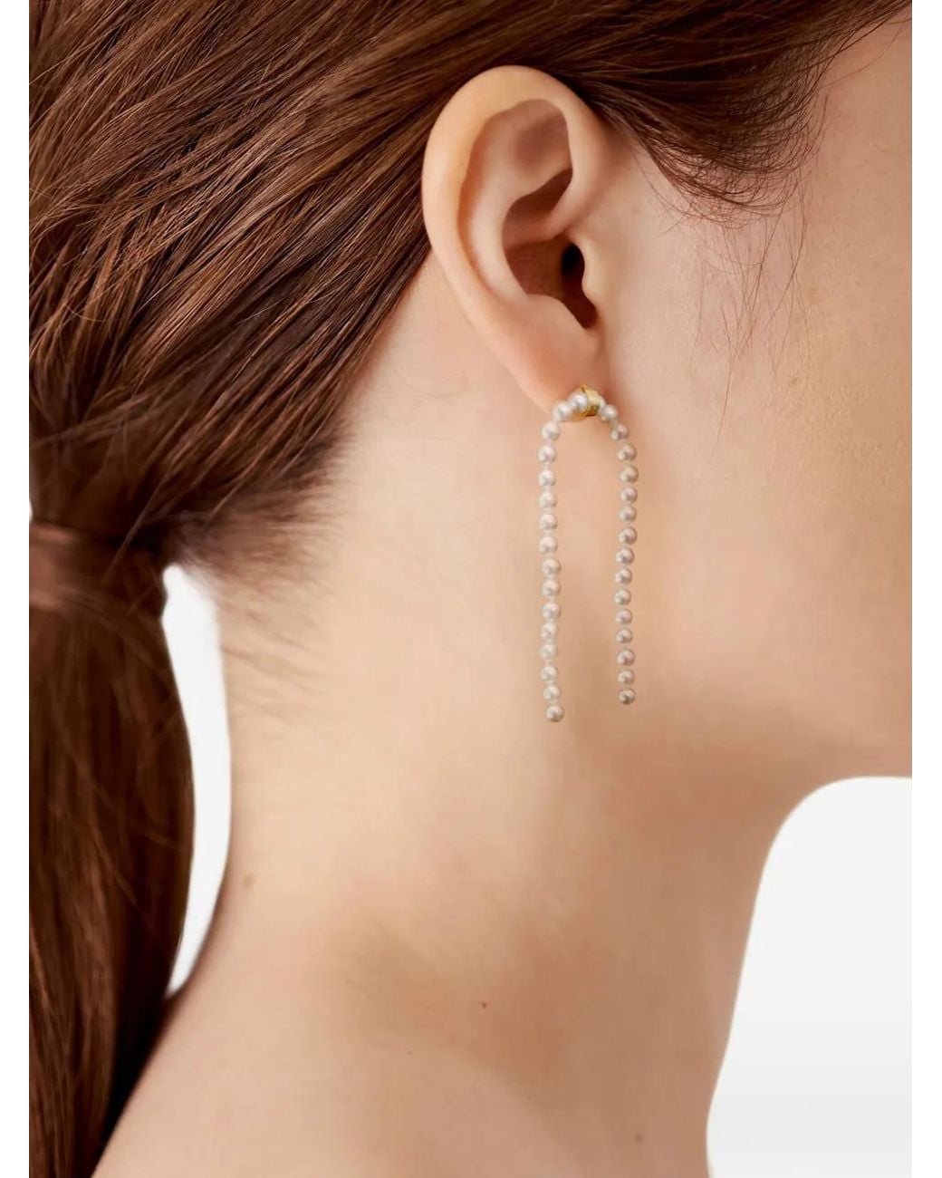 Shihara Brown Node Circle-Shaped Matte Stud