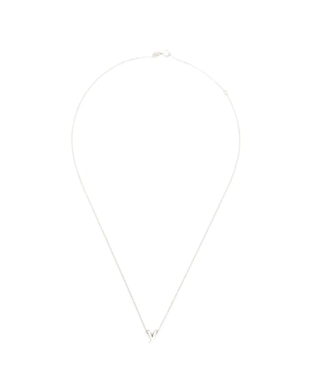 Le Gramme White Collier À Pendentif À Design D'Initiale for men