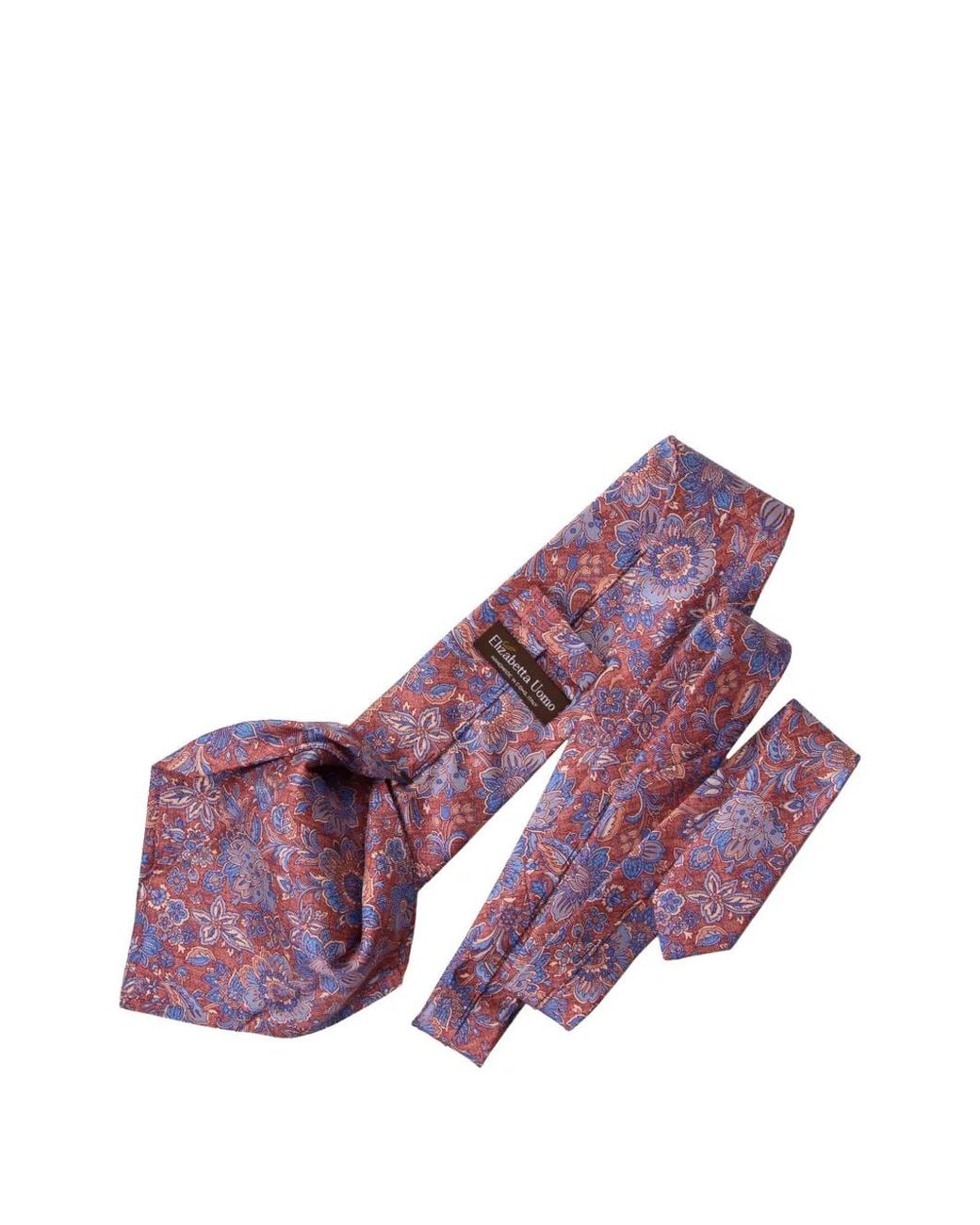 Elizabetta Black Catania Floral-Print Tie for men
