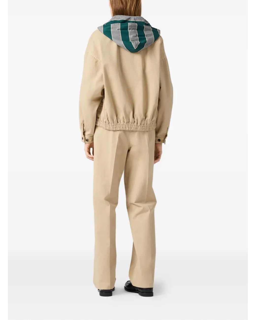 Miu Miu Natural Old Gabardine Blouson Jacket