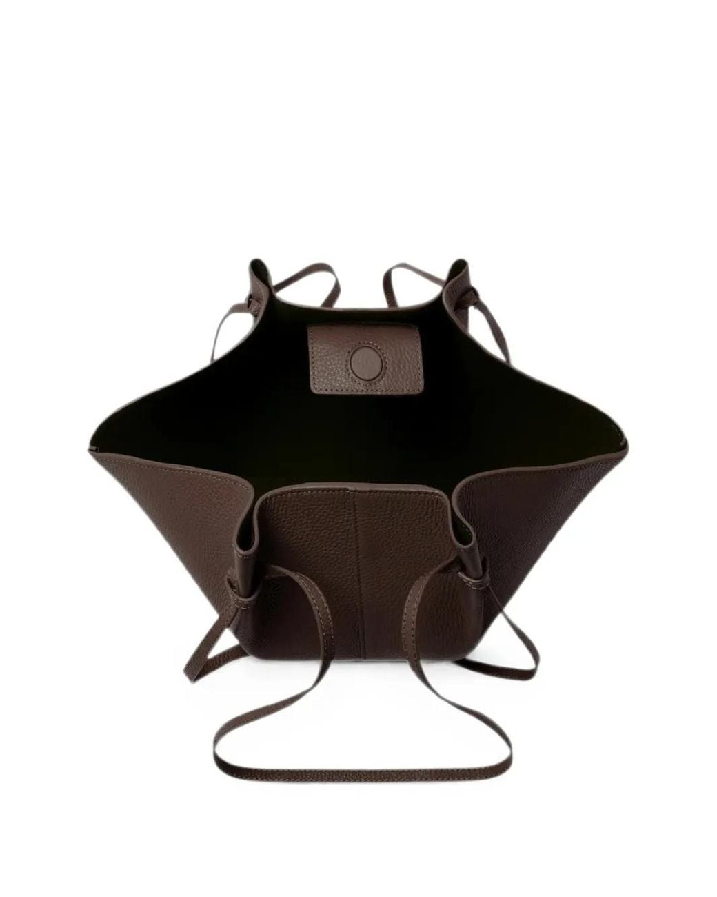 Yuzefi Brown Mochi Leather Shoulder Bag