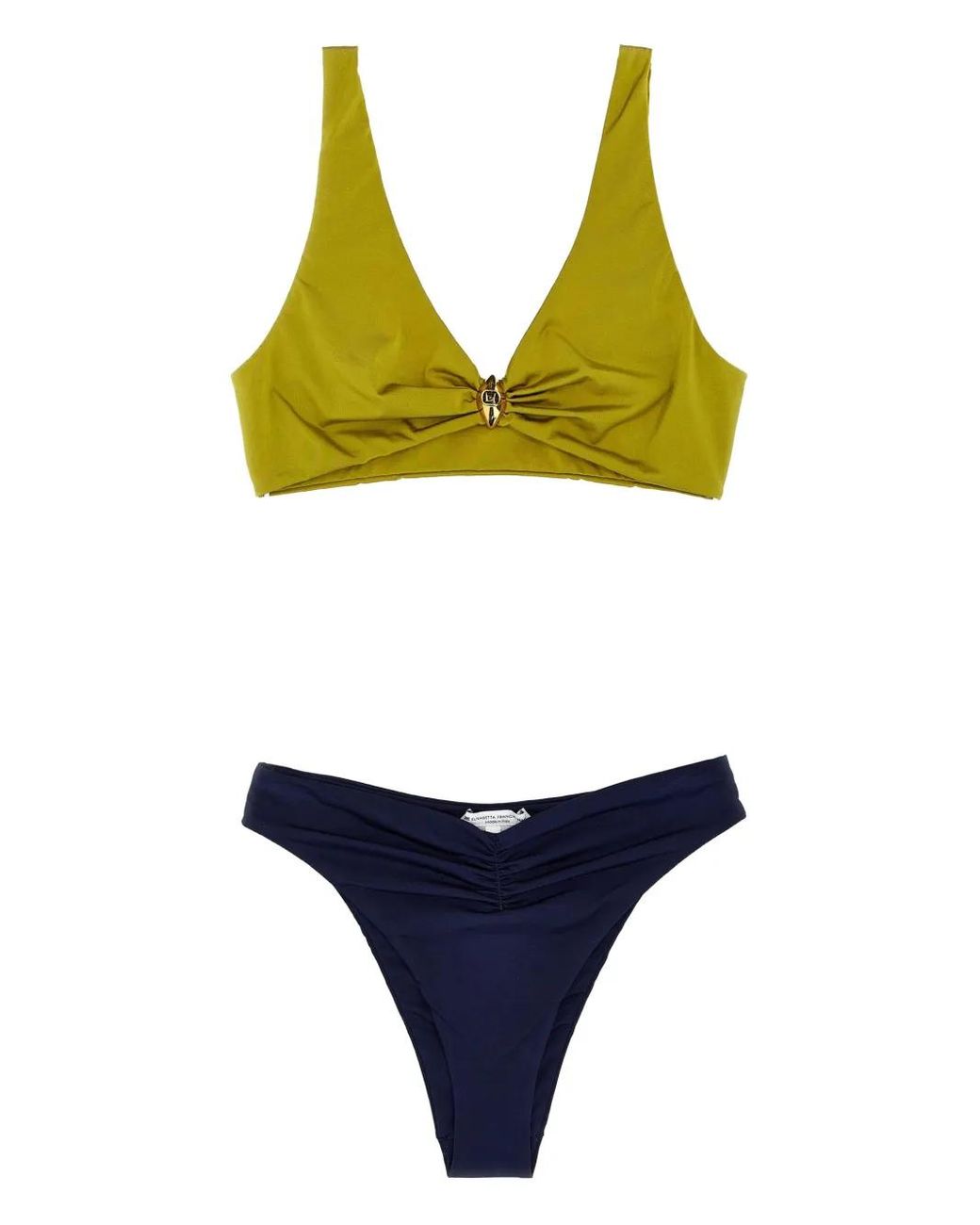ビキニ ELISABETTA FRANCHI Two-tone bikini Elisabetta Franchi Two-Tone Bikini Set in Yellow | Lyst
