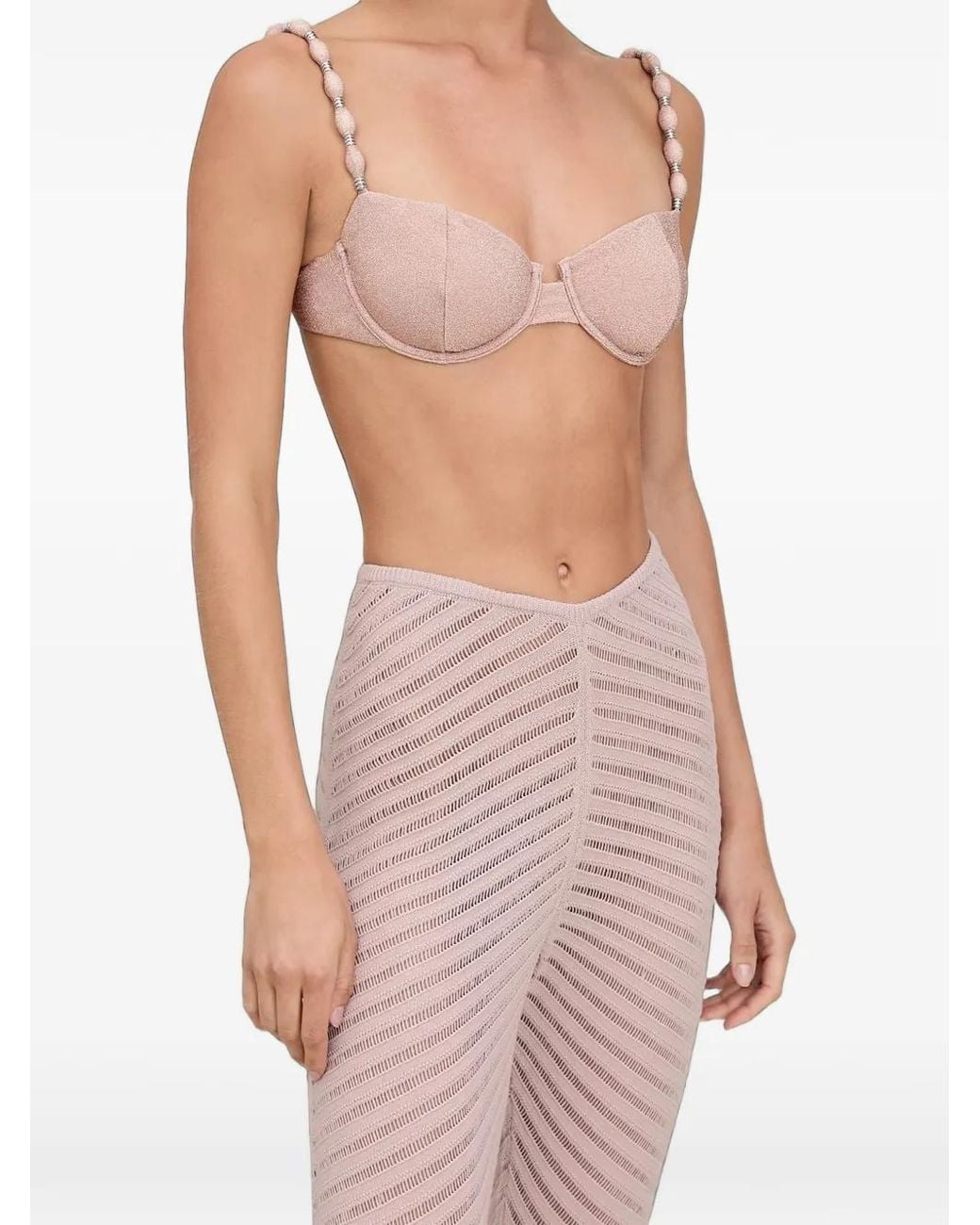 Devon Windsor Pink Camille Flared Knit Trousers