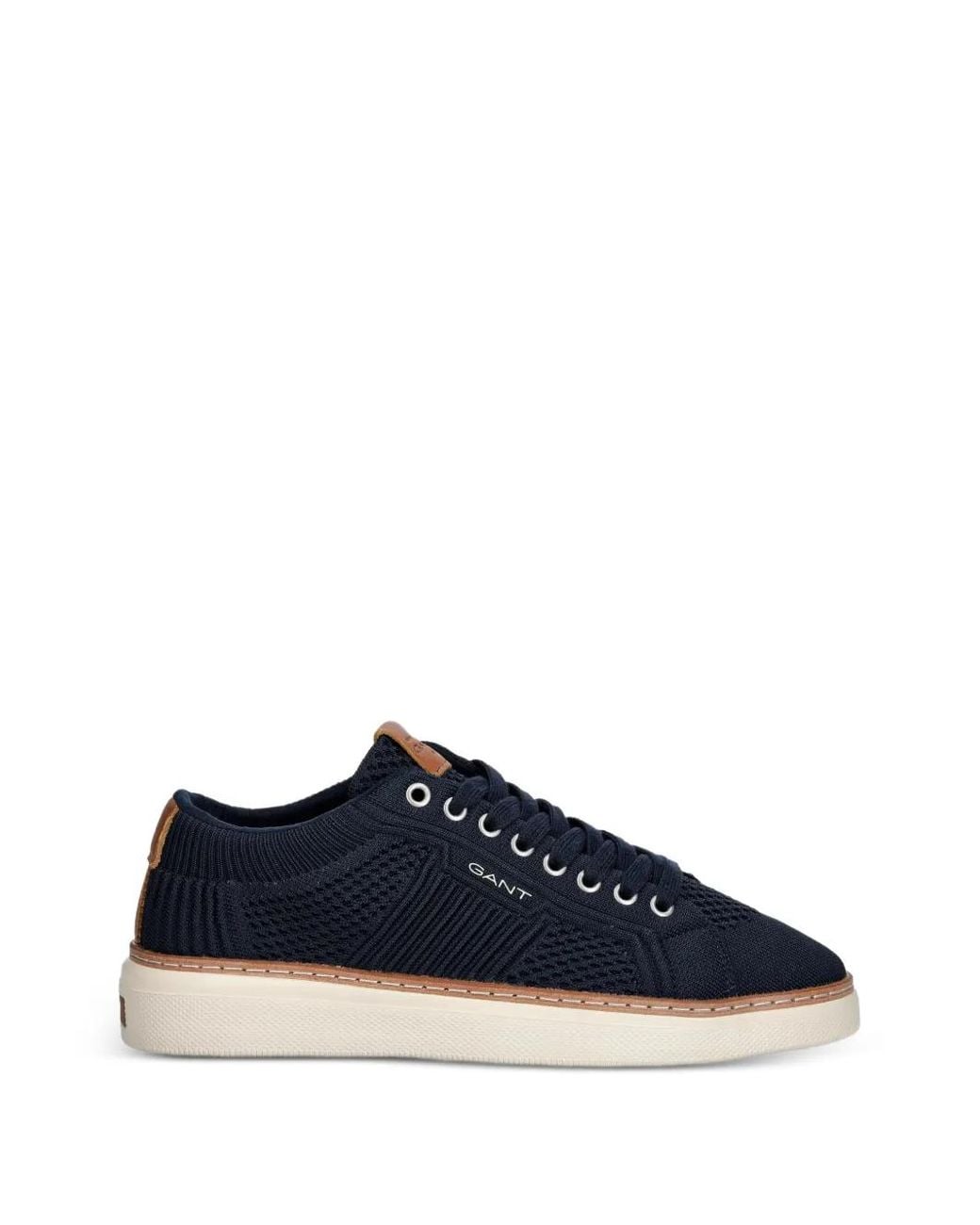 Gant Blue Knit Logo-Print Sneakers for men