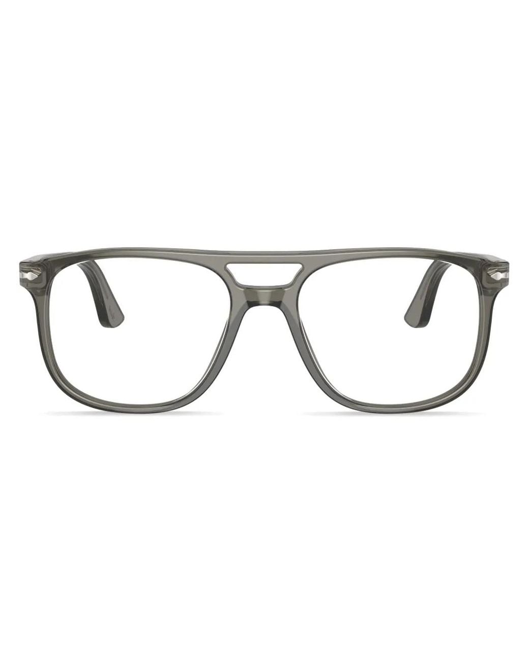 Persol Gray Greta Brille Mit Eckigem Gestell