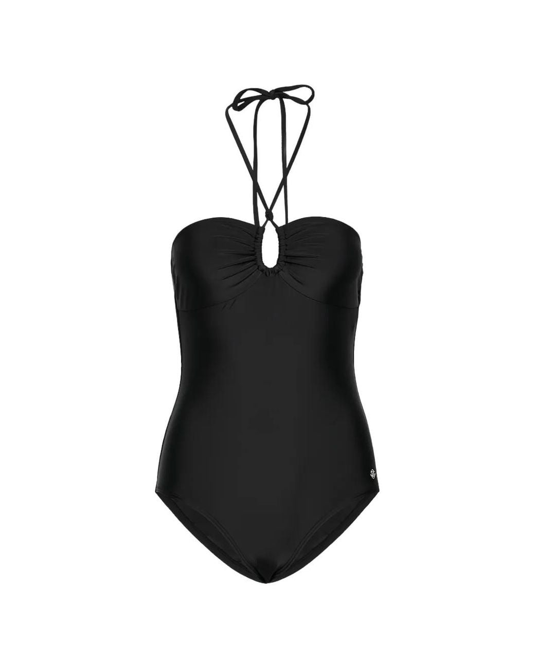 Gant Black Ring Halterneck Swimsuit
