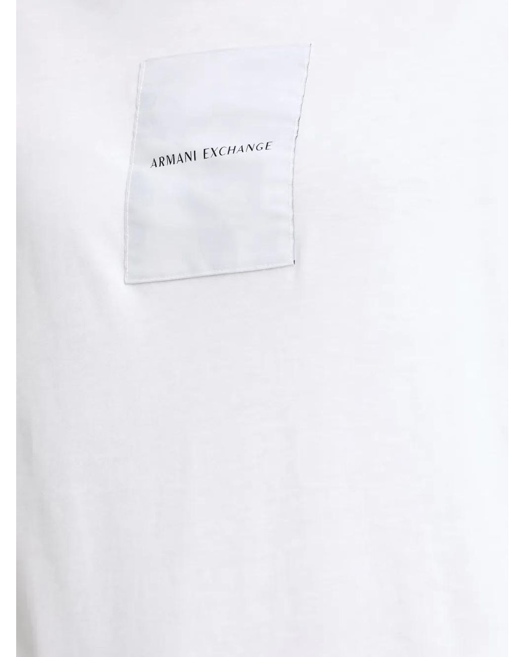 ARMANI EXCHANGE White Logo-Patch T-Shirt
