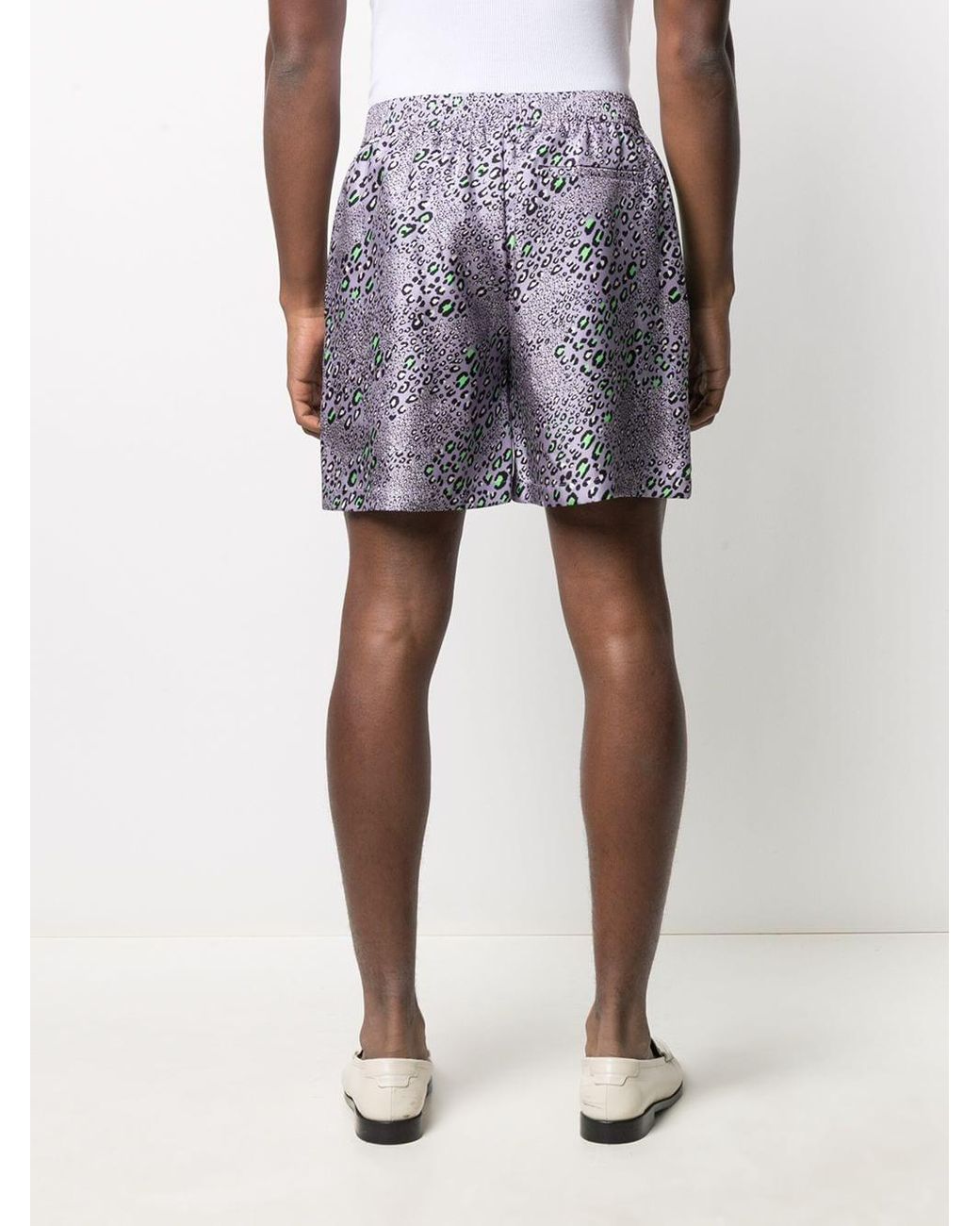 versace printed shell shorts