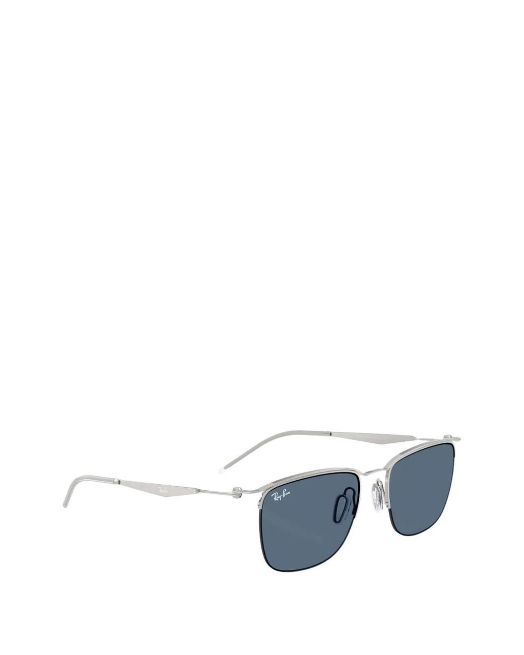 Ray-Ban Blue Semi-Rim Square-Frame Sunglasses