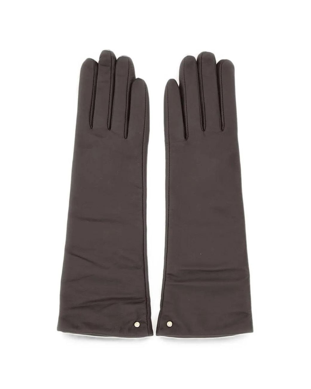 Gianni Chiarini Brown Logo-Rivet Gloves