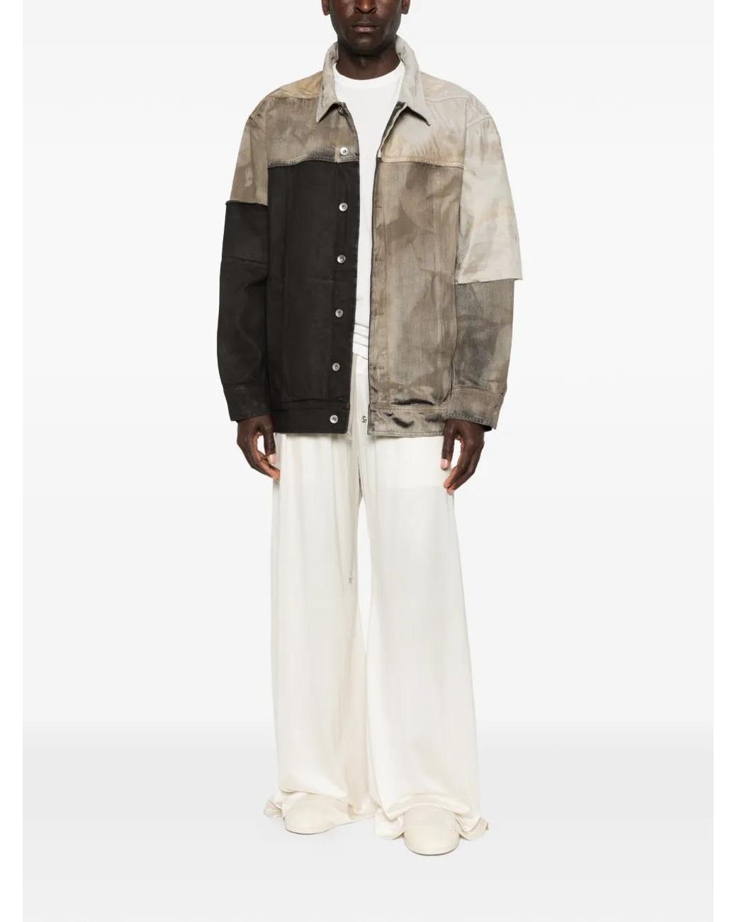 Rick Owens Gray Jumbo Worker Jacket for men
