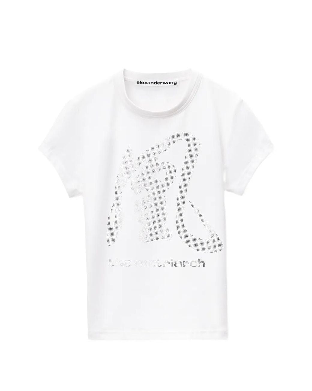 Alexander Wang White Crystal Graphic Baby T-Shirt