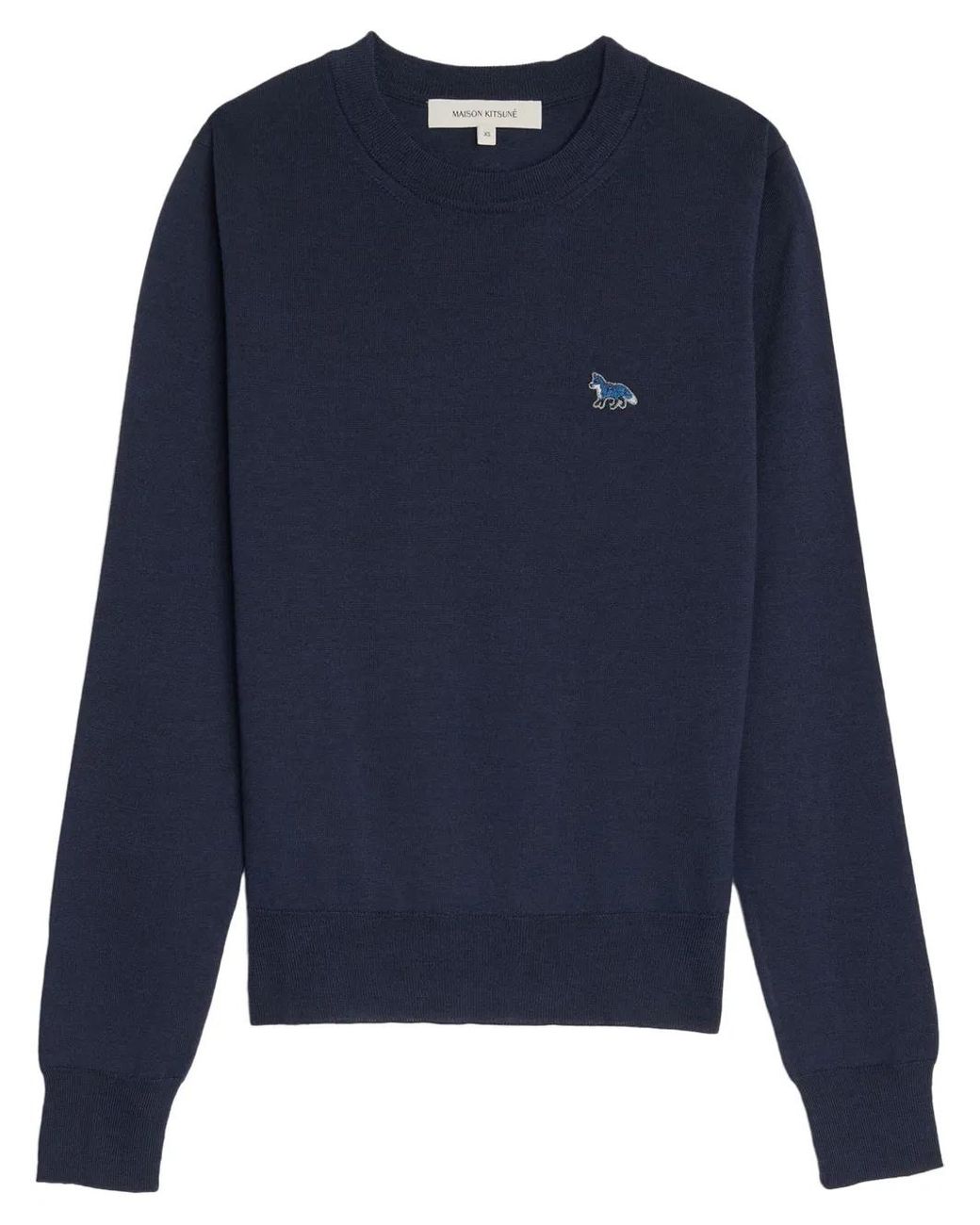 Maison Kitsuné Blue Maison Kitsuné Baby Fox Wool Jumper