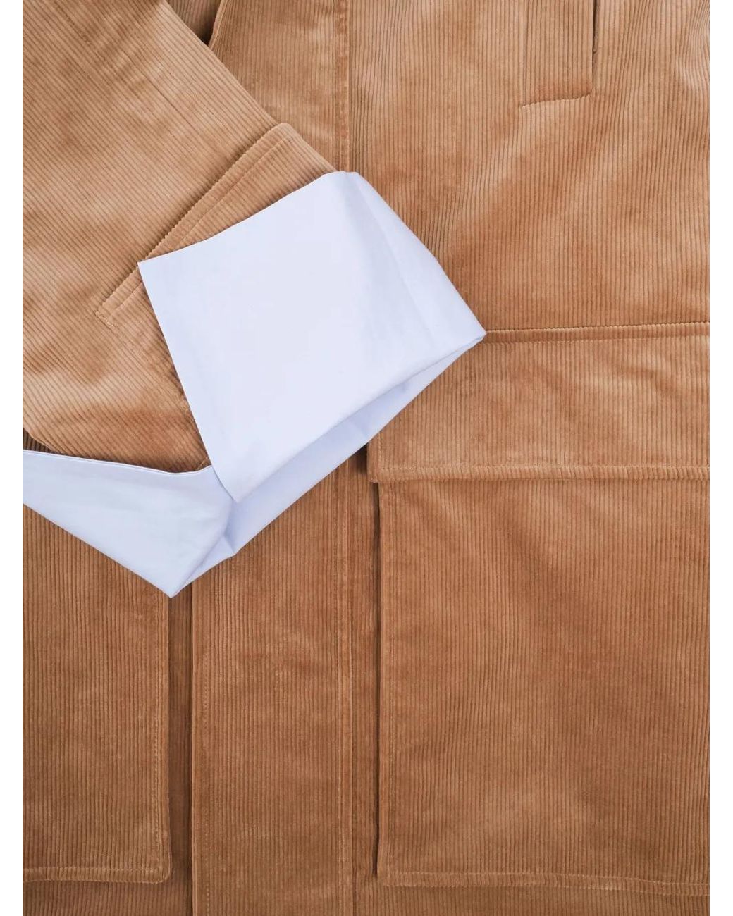 Jejia Brown Corduroy Belted Trench Coat
