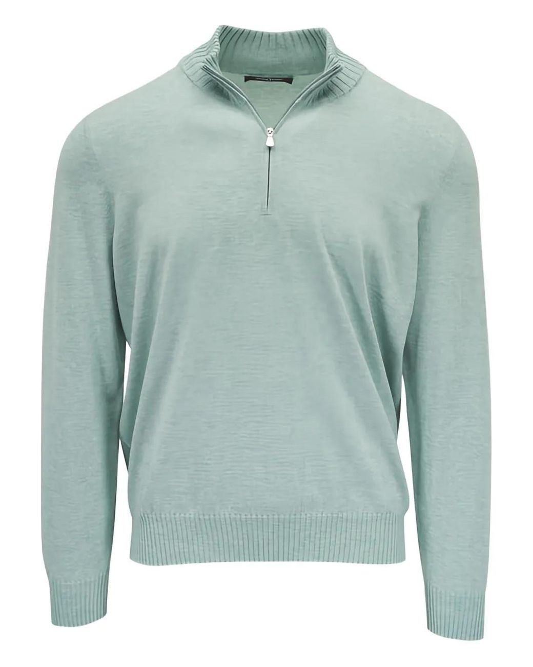 Gran Sasso Green Quarter-Zip Sweater for men