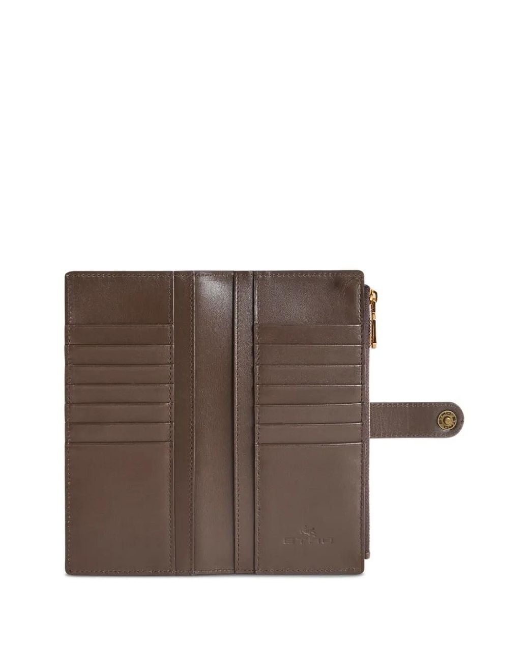 Etro Purple Pegasus-Button Leather Wallet