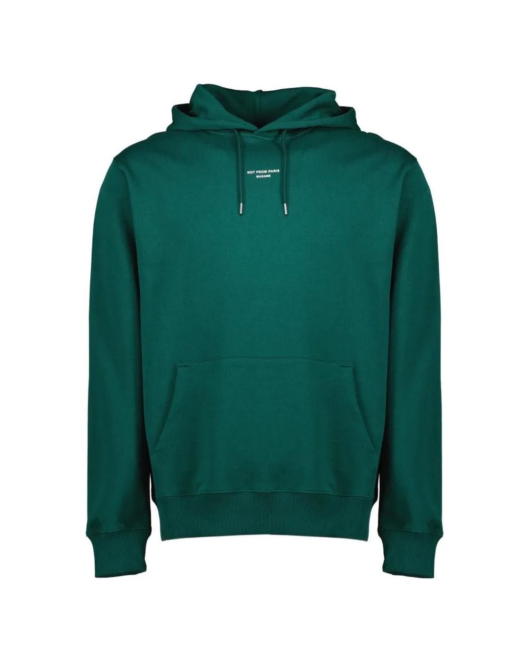 Drole de Monsieur Green Slogan-Detail Hoodie for men