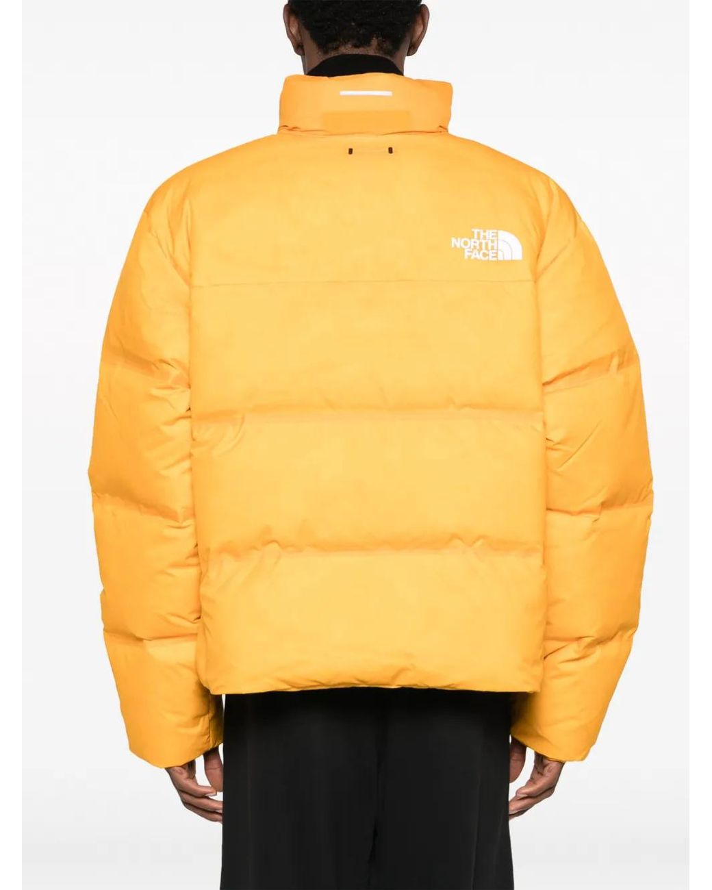 The North Face Yellow Nuptse Logo-print Padded Jacket for men