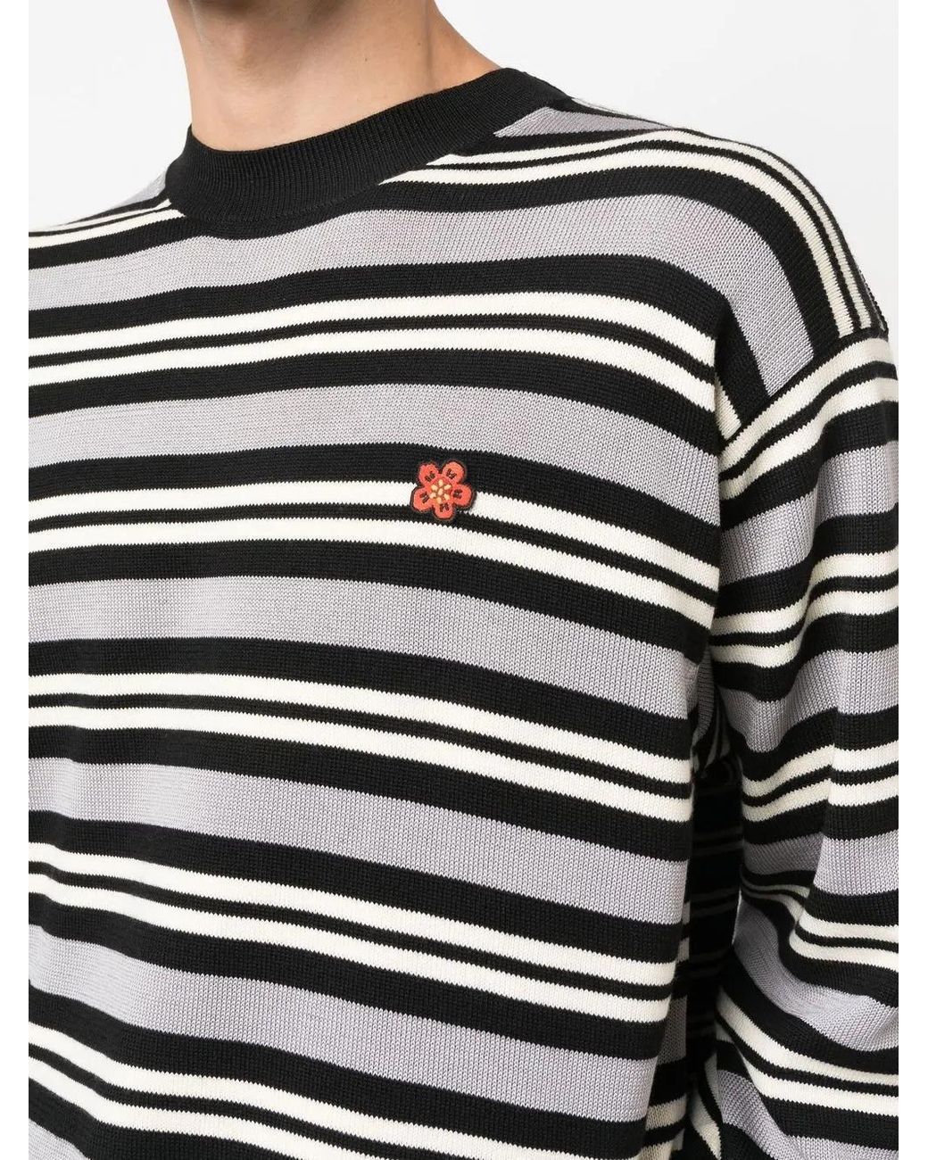KENZO Black Round-Neck Knitwear for men
