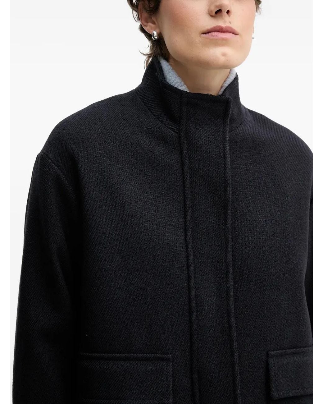 Chaqueta Con Bolsillos Con Solapa Sandro Ferrone de color Black