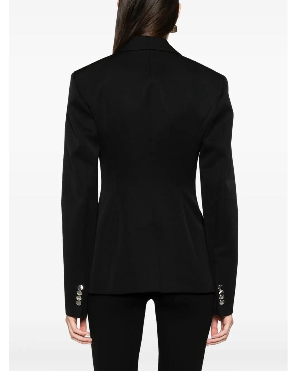 The Attico Black Single-Breasted Virgin Wool Blazer