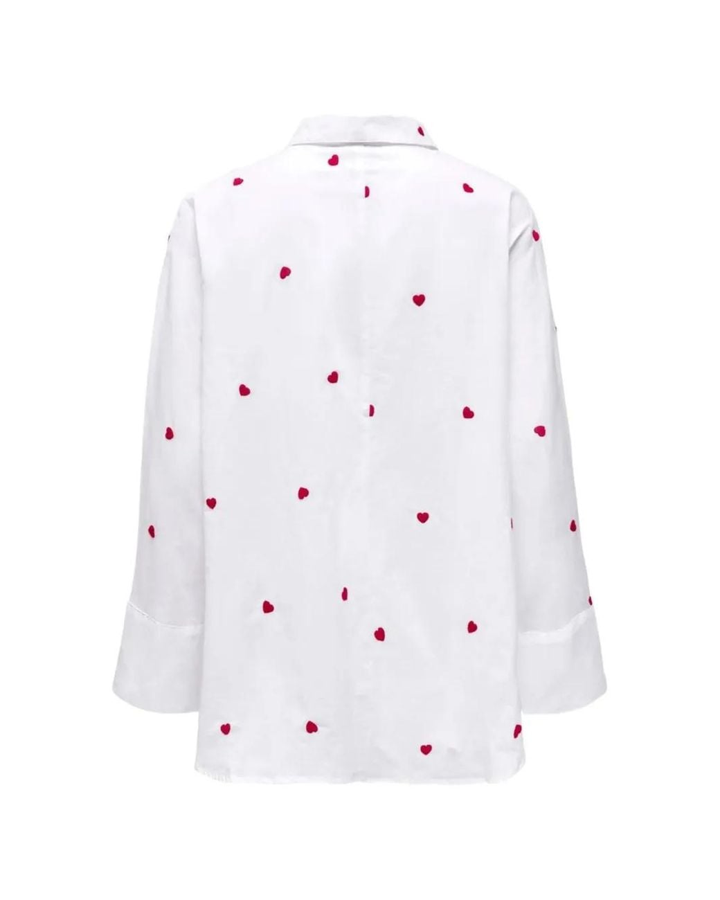 ONLY White Heart-Print Shirt