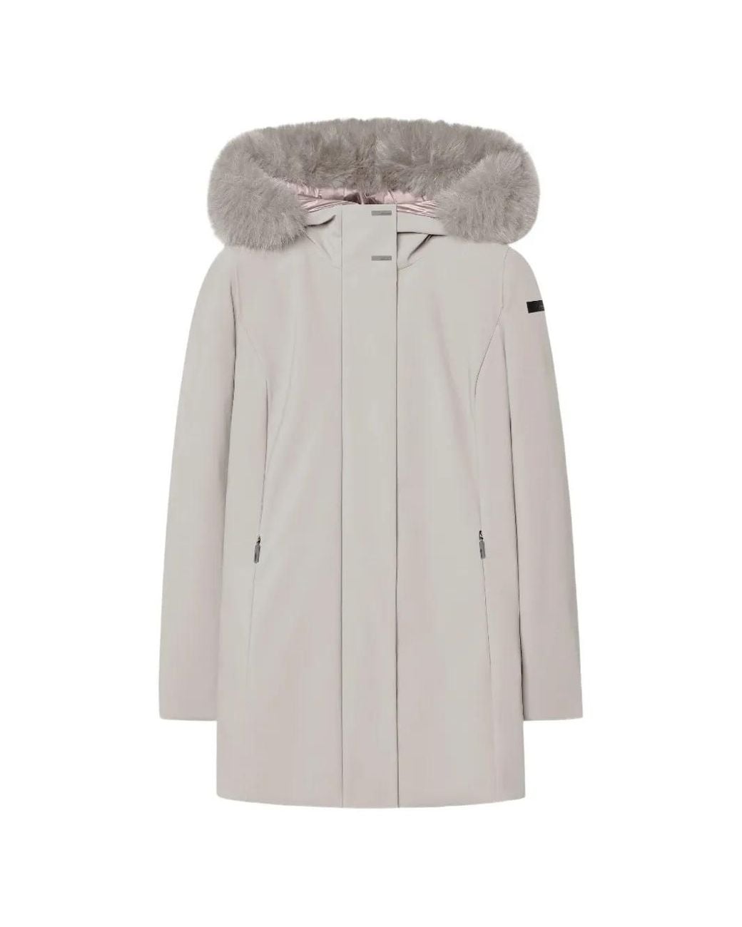 Rrd Gray Surflex Faux-Fur Trim Jacket