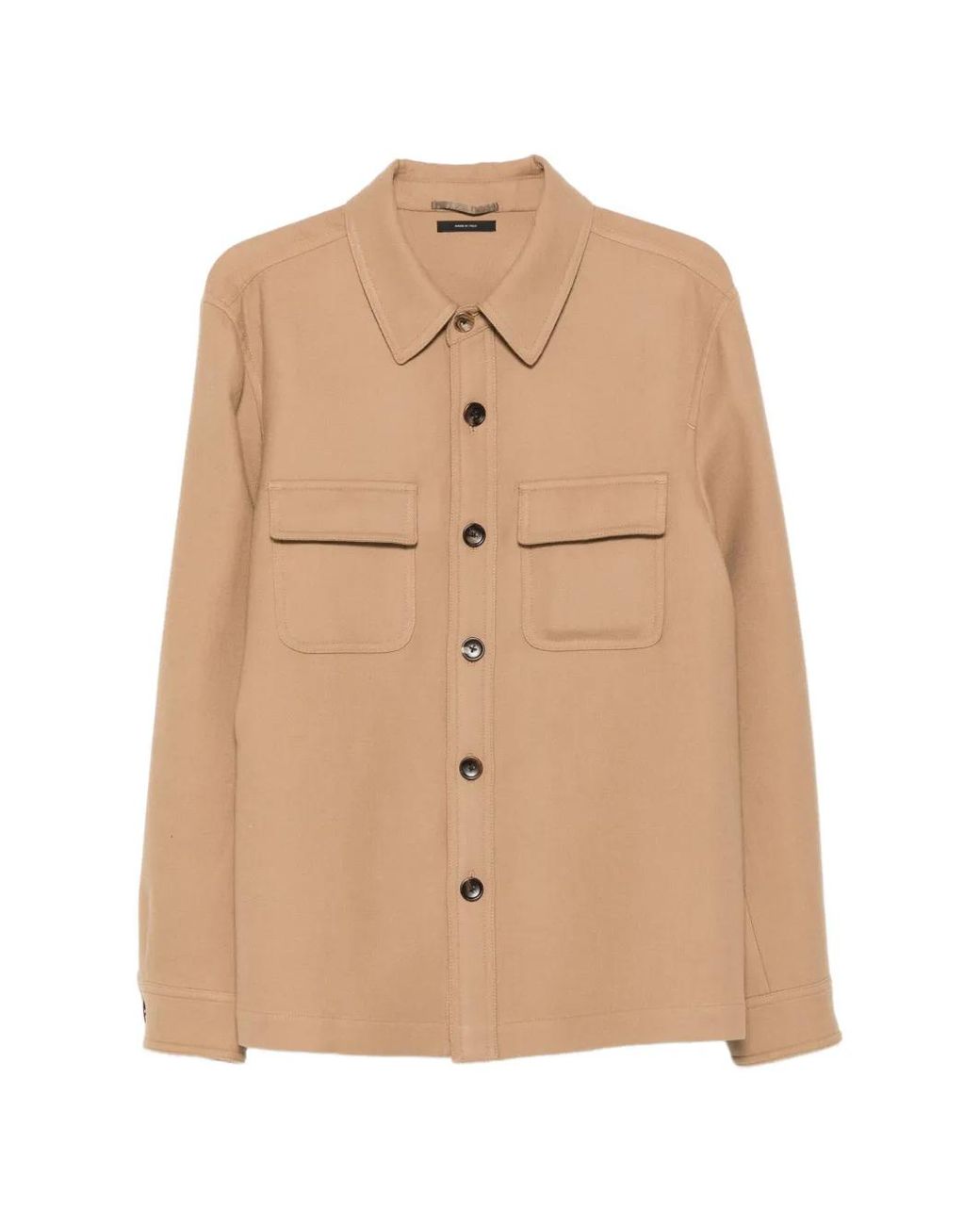 Tom Ford Natural Double Splittable Light Wool Outershirt for men