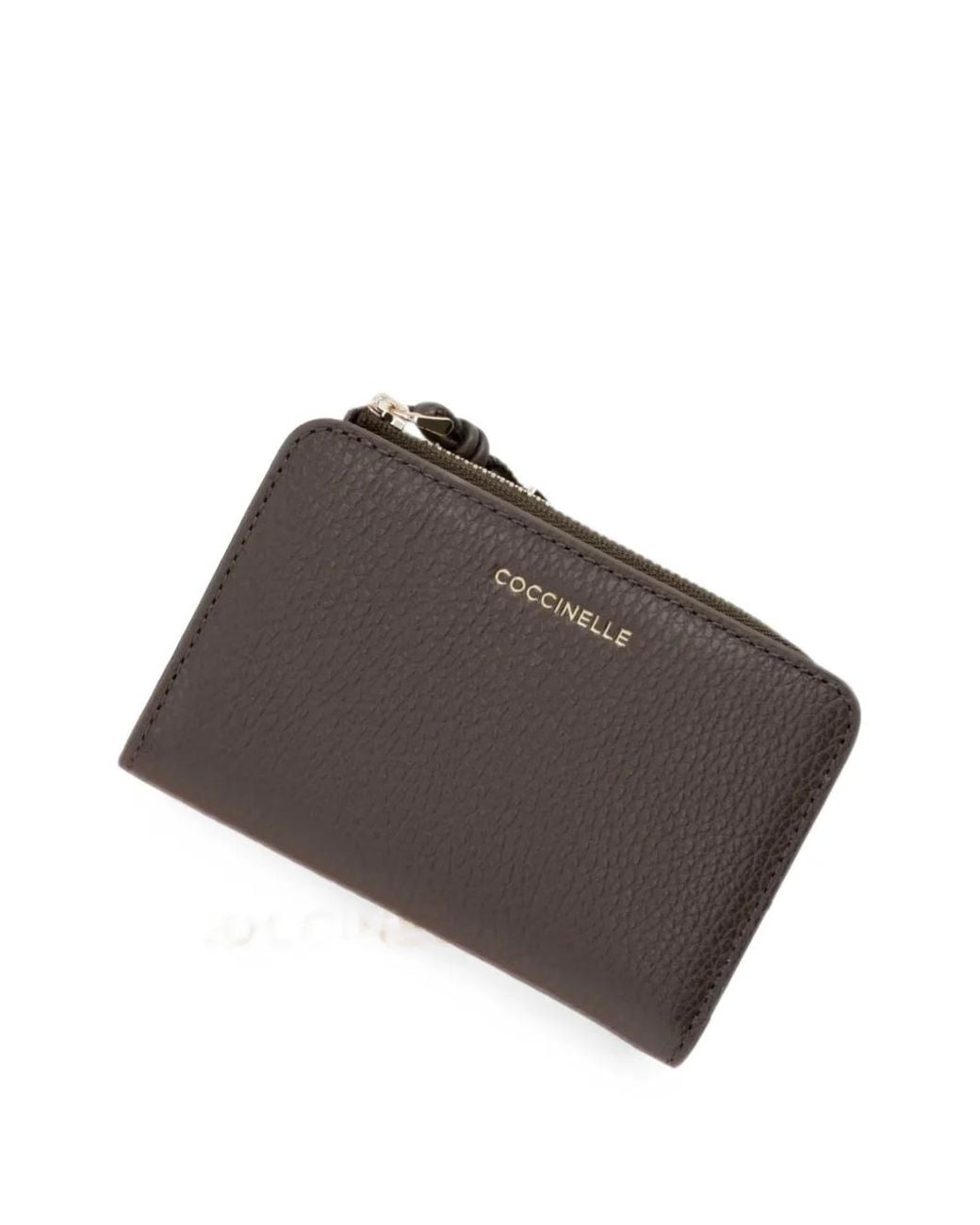 Coccinelle Brown Small Metallic Leather Wallet for men