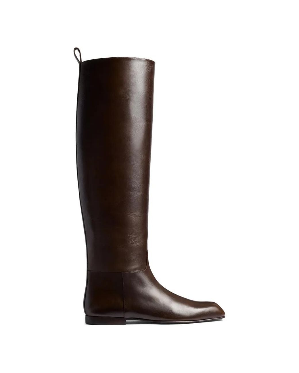 Khaite Brown Colt Pull-Tab Boots