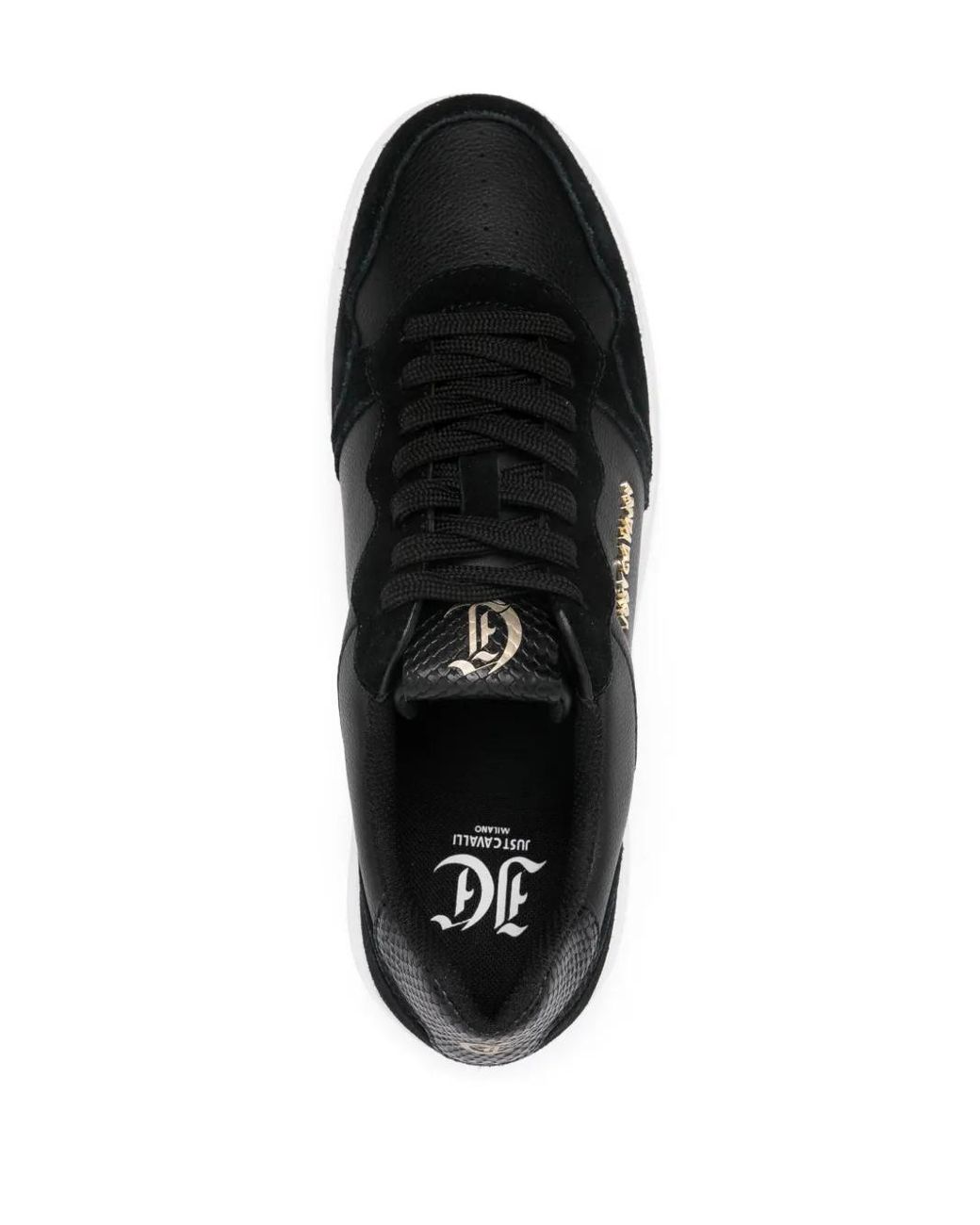 Just Cavalli Black Minimal Dis. 4 Sneakers for men