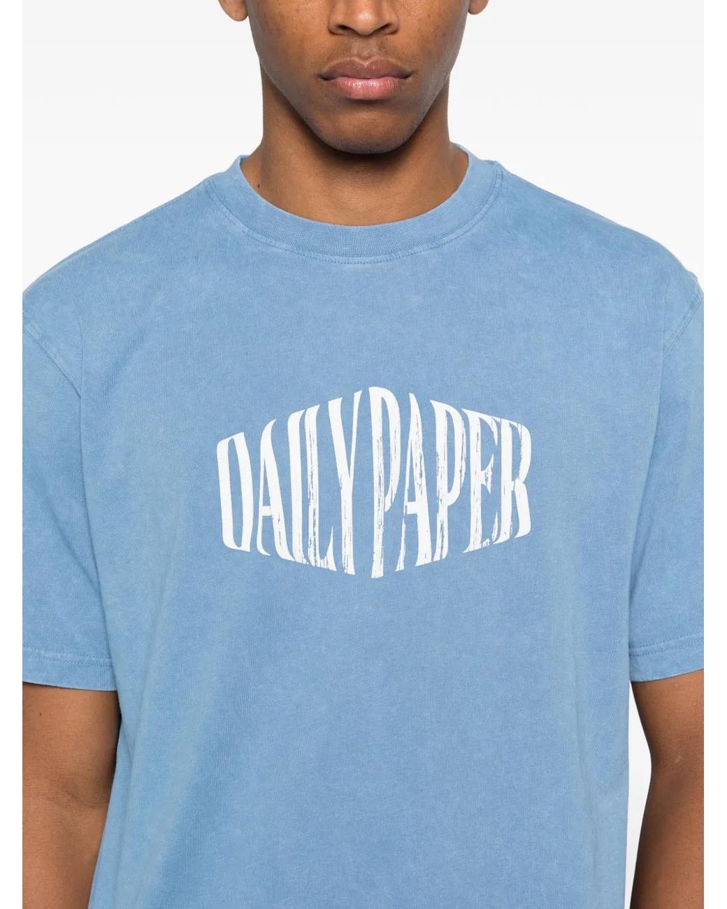 Daily Paper Blue Logo-Print T-Shirt for men