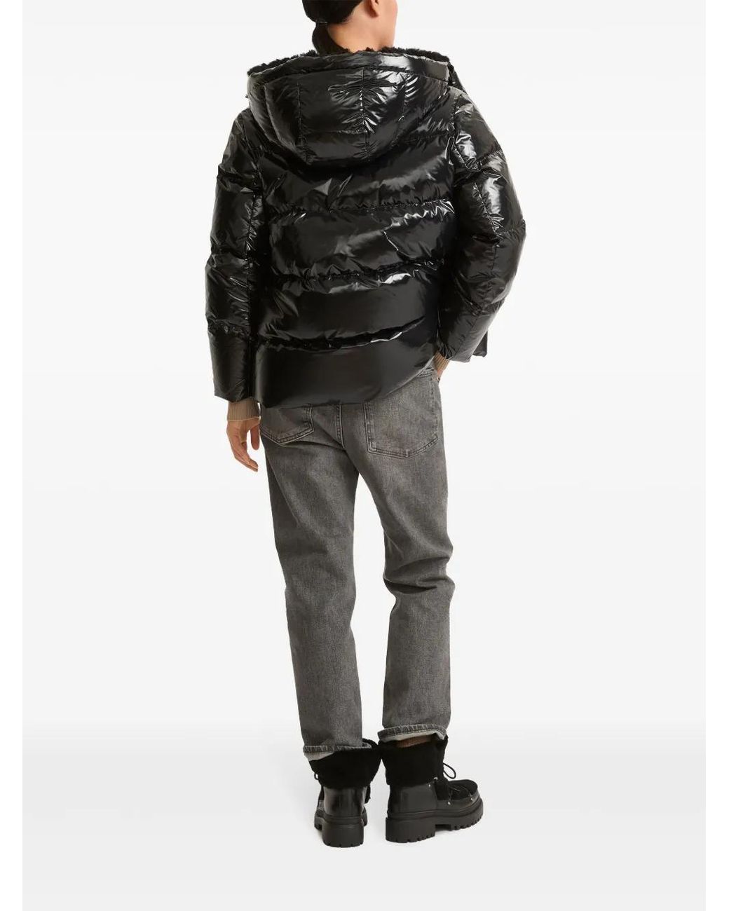 Yves Salomon Black Duck-Down Padded Jacket