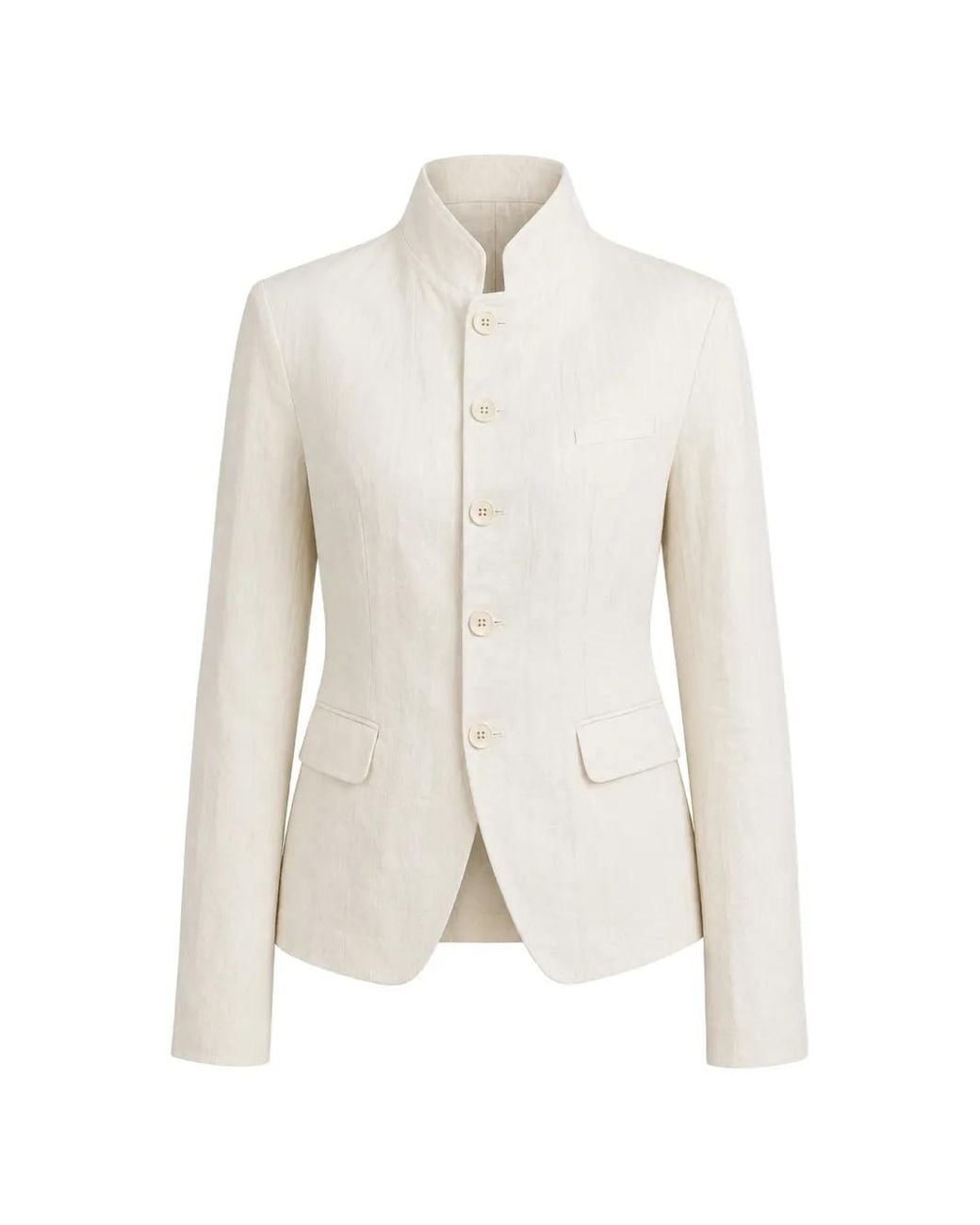 Forme D'expression White Einreihiger Cropped-Blazer