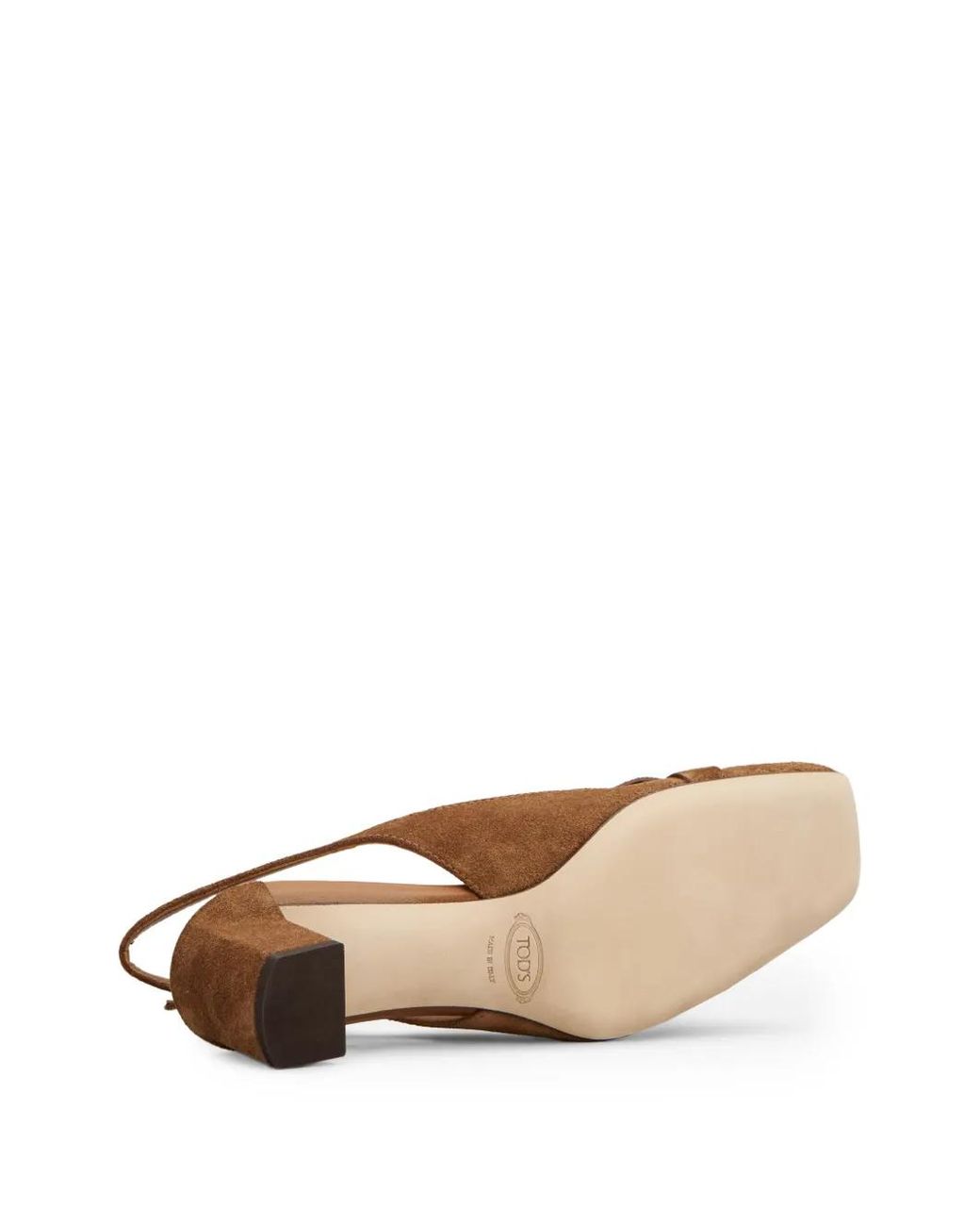 Tod's Brown T Timeless Slingback Pumps