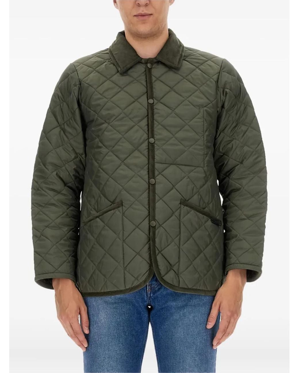 Lavenham Green Denham Quilted-Pattern Jacket for men