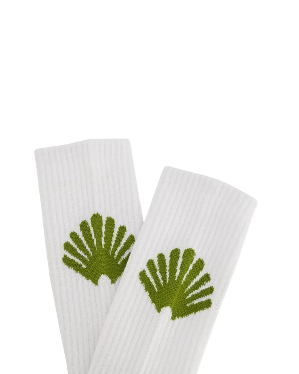 New Amsterdam White Loo Ribbed Socks for men