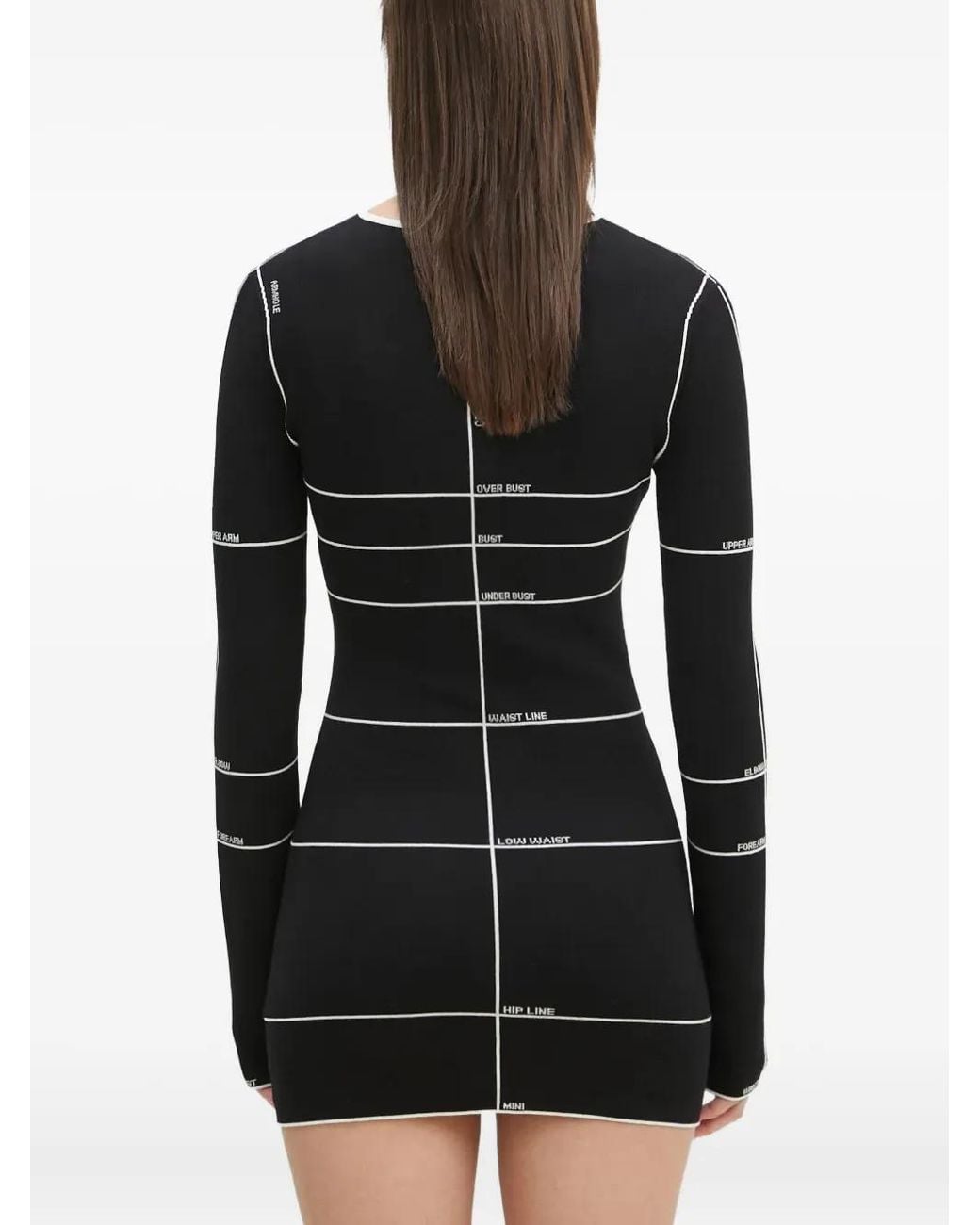 Vetements Black Intarsia-Knit Mini Dress