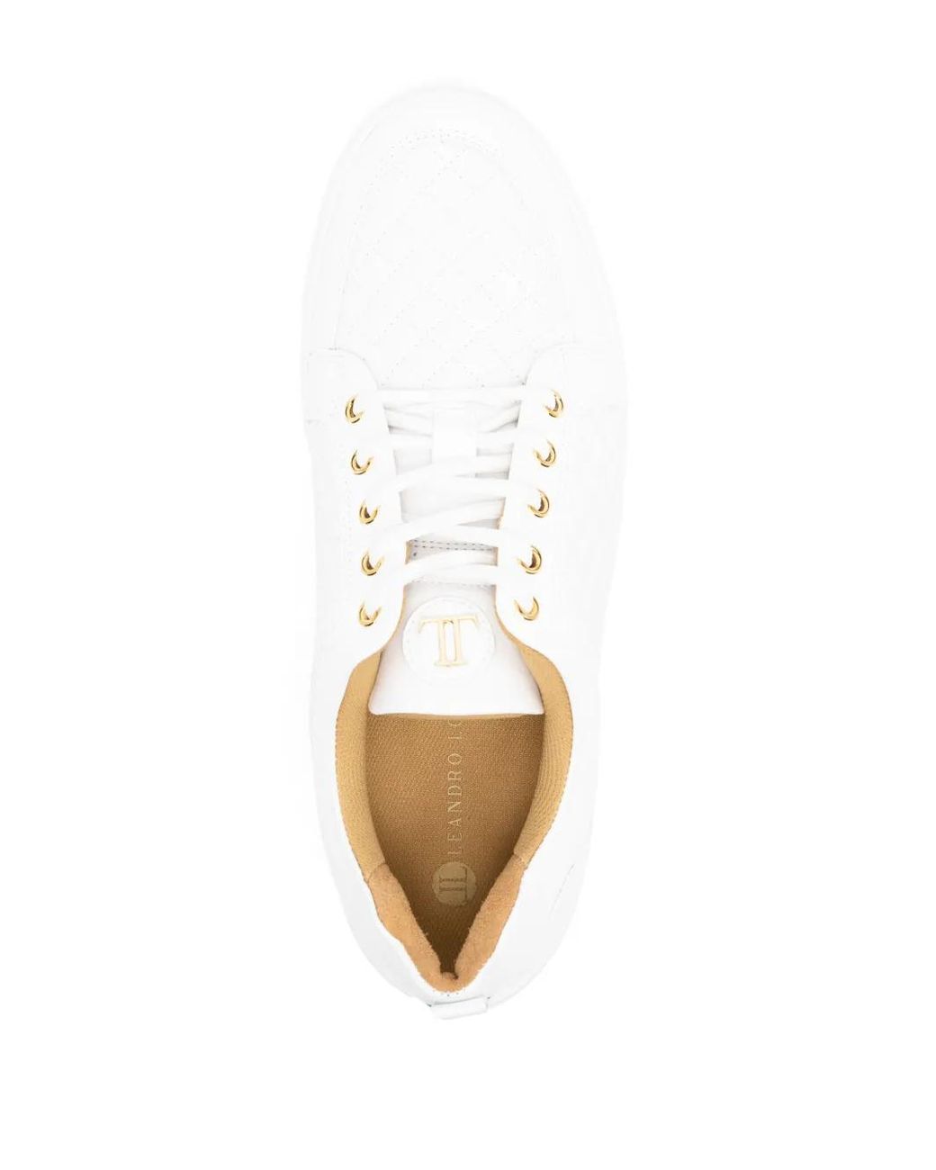 Leandro Lopes White Sneakers Mit Steppung