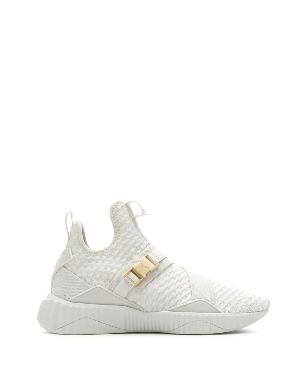 PUMA White Baskets Defy Mid Rs1