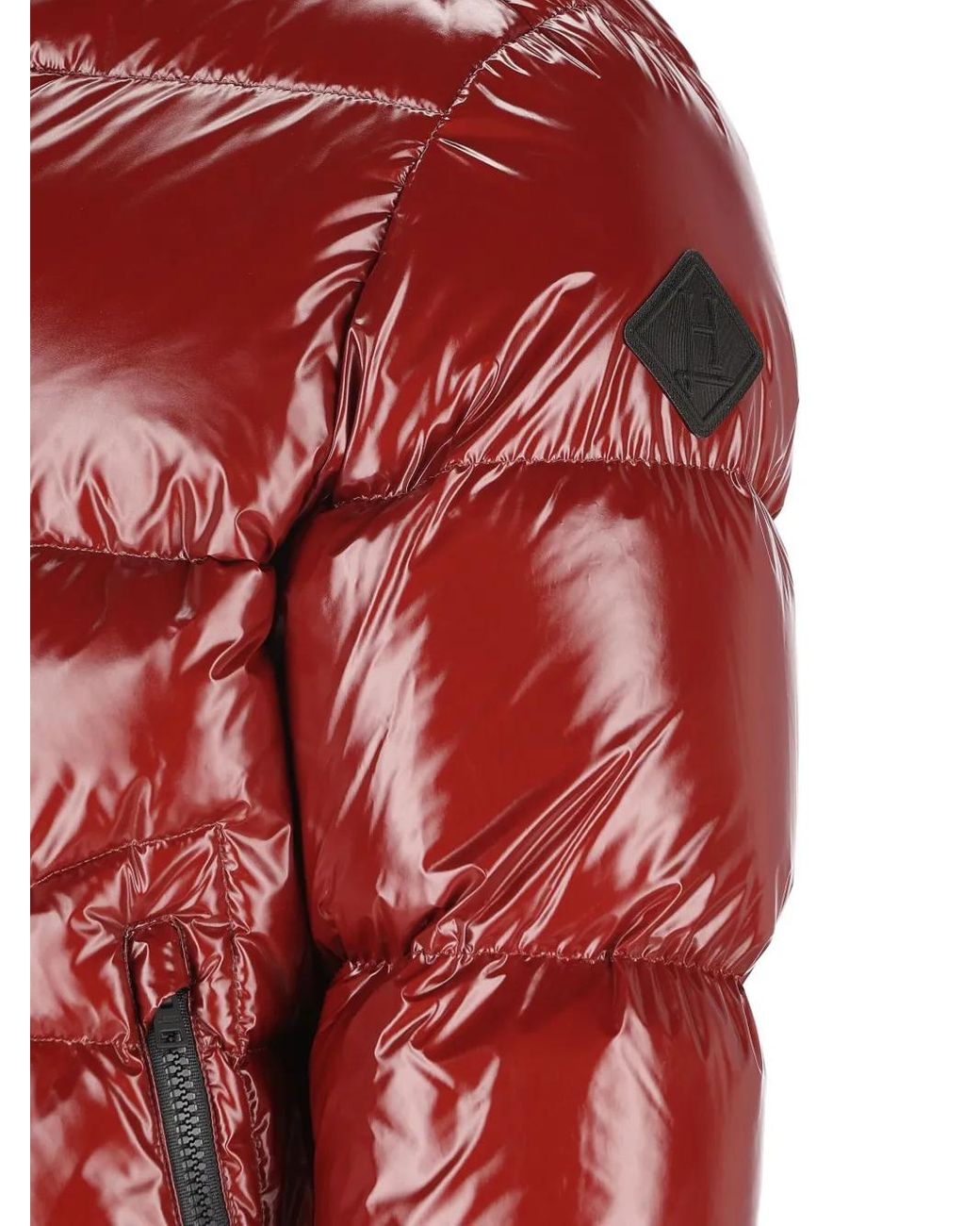 Herno Red Puffer-Style Bordeaux Jacket With High Collar for men