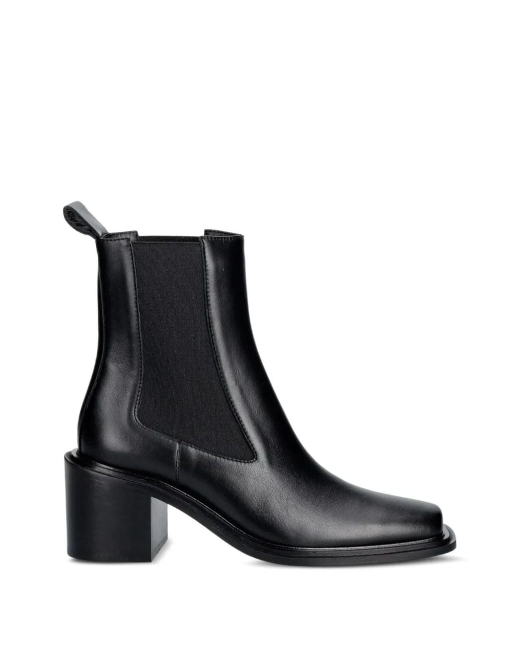 Souliers Martinez Black Bottines Chelsea Dallas À Bout Carré